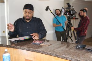 Anthony Anderson directs a scene from ANACOSTIA